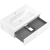 Mexen Orio meuble de salle de bain 80 cm avec lavabo Vela, 1 tiroir, blanc brillant - 91A10-08023-1-BF00-W23M00