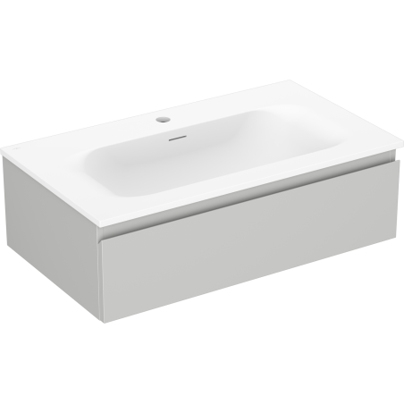 Mexen Orio meuble de salle de bains 80 cm avec lavabo Vela, 1 tiroir, gris mat/blanc mat - 91A10-08023-1-BF62-W23M01