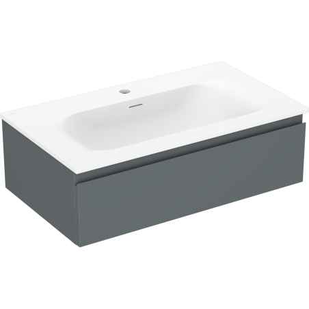 Mexen Orio meuble de salle de bain 80 cm avec lavabo Vela, 1 tiroir, graphite mat/blanc mat - 91A10-08023-1-BF66-W23M01