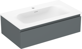 Mexen Orio meuble de salle de bain 80 cm avec lavabo Vela, 1 tiroir, graphite mat/blanc mat - 91A10-08023-1-BF66-W23M01