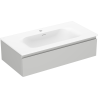 Mexen Orio meuble de salle de bain 90 cm avec lavabo Vela, 1 tiroir, gris mat/blanc mat - 91A10-09023-1-BF62-W23M01