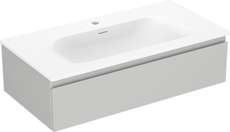 Mexen Orio meuble de salle de bain 90 cm avec lavabo Vela, 1 tiroir, gris mat/blanc mat - 91A10-09023-1-BF62-W23M01