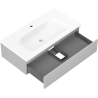 Mexen Orio meuble de salle de bain 90 cm avec lavabo Vela, 1 tiroir, gris mat/blanc mat - 91A10-09023-1-BF62-W23M01