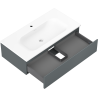 Mexen Orio meuble de salle de bain 90 cm avec lavabo Vela, 1 tiroir, graphite mat/blanc mat - 91A10-09023-1-BF66-W23M01