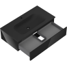 Mexen Orio meuble de salle de bain 90 cm avec lavabo Vela, 1 tiroir, noir brillant/noir mat - 91A10-09023-1-BF70-W23M71