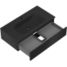 Mexen Orio meuble de salle de bain 90 cm avec lavabo Vela, 1 tiroir, noir mat - 91A10-09023-1-BF71-W23M71