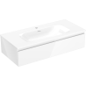 Mexen Orio meuble de salle de bains 100 cm avec lavabo Vela, 1 tiroir, blanc brillant - 91A10-10023-1-BF00-W23M00