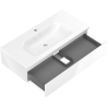 Mexen Orio meuble de salle de bain 100 cm avec lavabo Vela, 1 tiroir, blanc brillant - 91A10-10023-1-BF00-W23M00