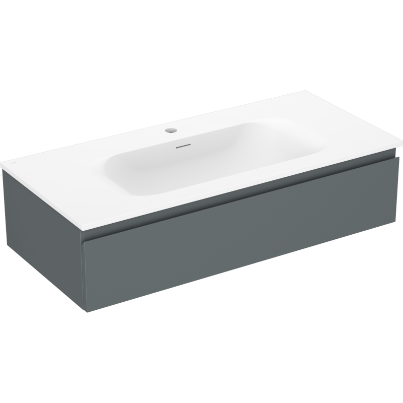 Mexen Orio meuble de salle de bain 100 cm avec lavabo Vela, 1 tiroir, graphite mat/blanc mat - 91A10-10023-1-BF66-W23M01