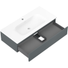 Mexen Orio meuble de salle de bain 100 cm avec lavabo Vela, 1 tiroir, graphite mat/blanc mat - 91A10-10023-1-BF66-W23M01