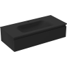 Mexen Orio meuble de salle de bains 100 cm avec lavabo Vela, 1 tiroir, noir mat - 91A10-10023-1-BF71-W23M71