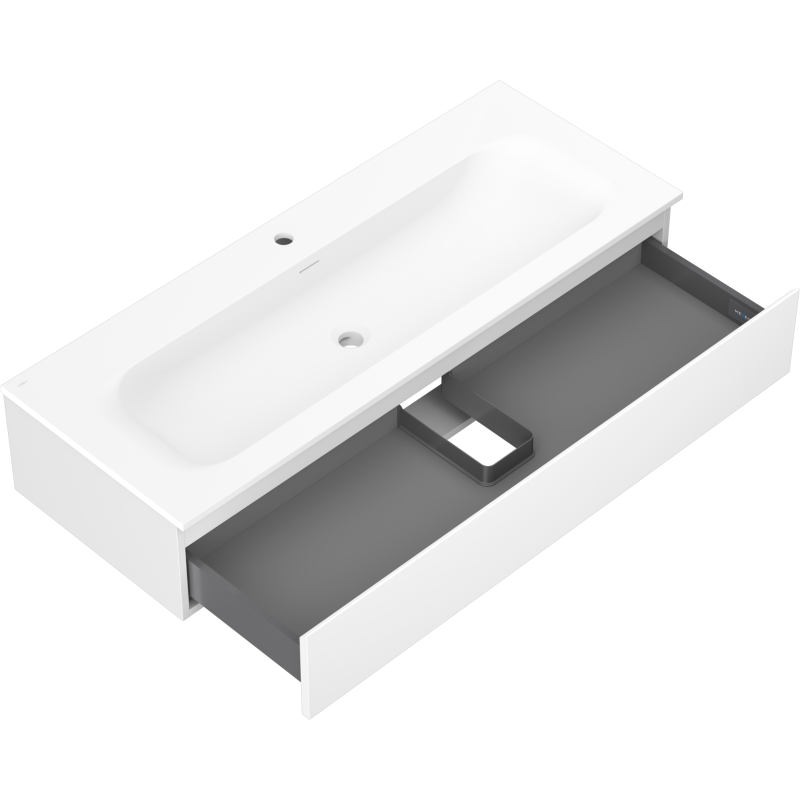 Mexen Orio meuble de salle de bain 120 cm avec lavabo Vela, 1 tiroir, blanc mat - 91A10-12023-1-BF01-W23M01