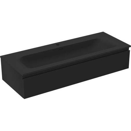 Mexen Orio meuble de salle de bain 120 cm avec lavabo Vela, 1 tiroir, noir mat - 91A10-12023-1-BF71-W23M71