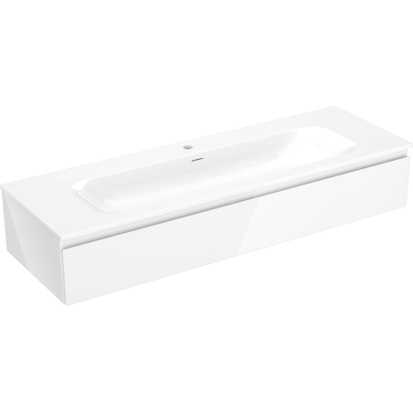 Mexen Orio armoire de salle de bain 140 cm avec lavabo Vela, 1 tiroir, blanc brillant - 91A10-14023-1-BF00-W23M00
