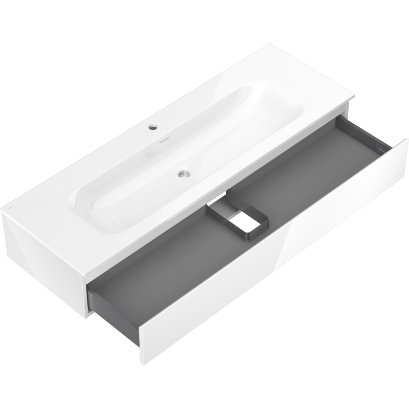 Mexen Orio armoire de salle de bain 140 cm avec lavabo Vela, 1 tiroir, blanc brillant - 91A10-14023-1-BF00-W23M00