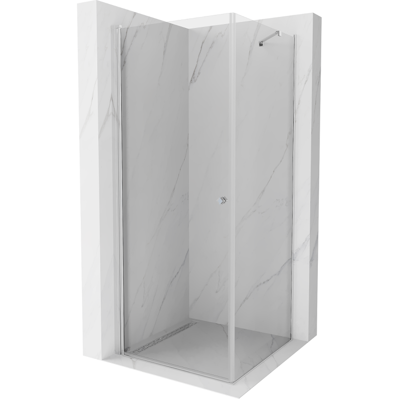 Mexen Pretoria cabine de douche battante 80 x 80 cm, transparent, chrome - 852-080-080-01-00