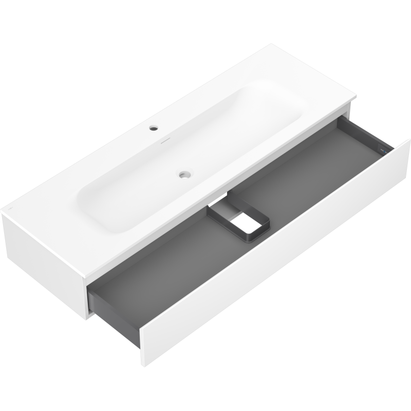 Mexen Orio meuble de salle de bains 140 cm avec lavabo Vela, 1 tiroir, blanc mat - 91A10-14023-1-BF01-W23M01