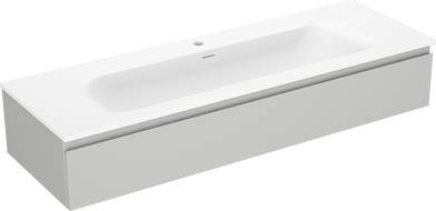 Mexen Orio meuble de salle de bain 140 cm avec lavabo Vela, 1 tiroir, gris mat/blanc mat - 91A10-14023-1-BF62-W23M01