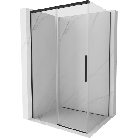 Mexen Rox cabine de douche coulissante 135 x 95 cm, transparente, noire - 8C2-135-095-70-00