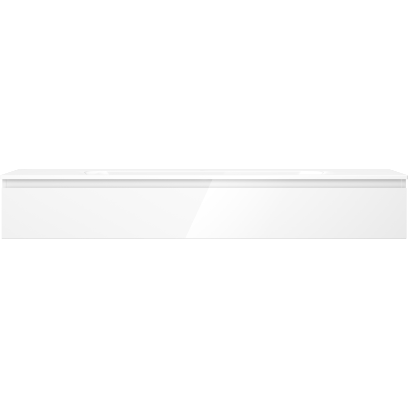 Mexen Orio meuble de salle de bain 160 cm avec lavabo Vela, 1 tiroir, blanc brillant - 91A10-16023-1-BF00-W23M00