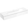 Mexen Orio meuble de salle de bain 160 cm avec lavabo Vela, 1 tiroir, blanc brillant - 91A10-16023-1-BF00-W23M00