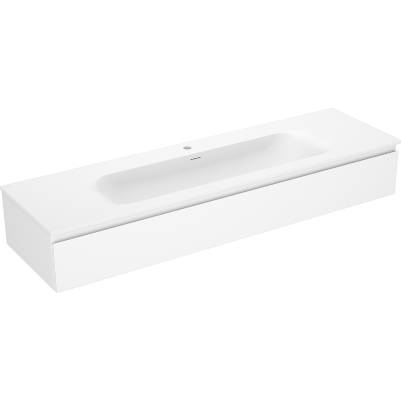 Mexen Orio meuble de salle de bain 160 cm avec lavabo Vela, 1 tiroir, blanc mat - 91A10-16023-1-BF01-W23M01