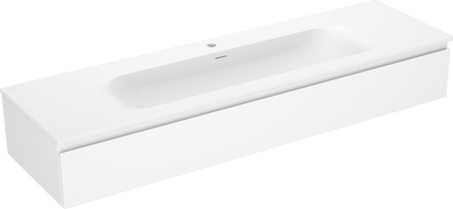Mexen Orio meuble de salle de bain 160 cm avec lavabo Vela, 1 tiroir, blanc mat - 91A10-16023-1-BF01-W23M01