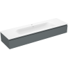 Mexen Orio meuble de salle de bain 160 cm avec lavabo Vela, 1 tiroir, graphite mat/blanc mat - 91A10-16023-1-BF66-W23M01