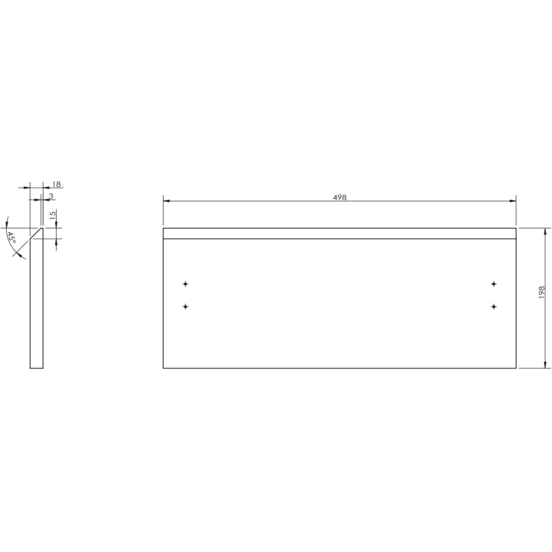 Mexen Rivel meuble de salle de bain 50 cm avec lavabo Otis, 1 tiroir, rainuré, blanc mat - 91A20-05023-1-BF01-W18M01