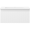 Mexen Rivel meuble de salle de bain 50 cm avec lavabo Otis, 1 tiroir, rainuré, blanc mat - 91A20-05023-1-BF01-W18M01