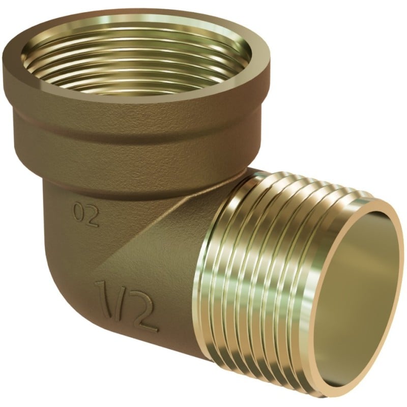 Mexen BRASS coude en laiton 1 M x 1 F - W97410-1010