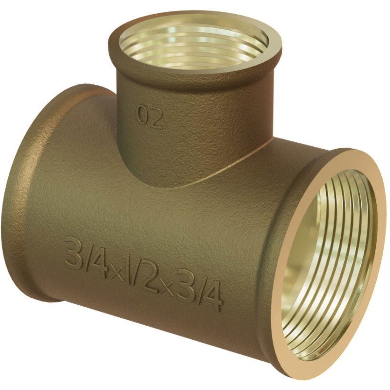 Mexen BRASS té en laiton 1 GW x 3/4 GW x 1 GW - W97412-103410