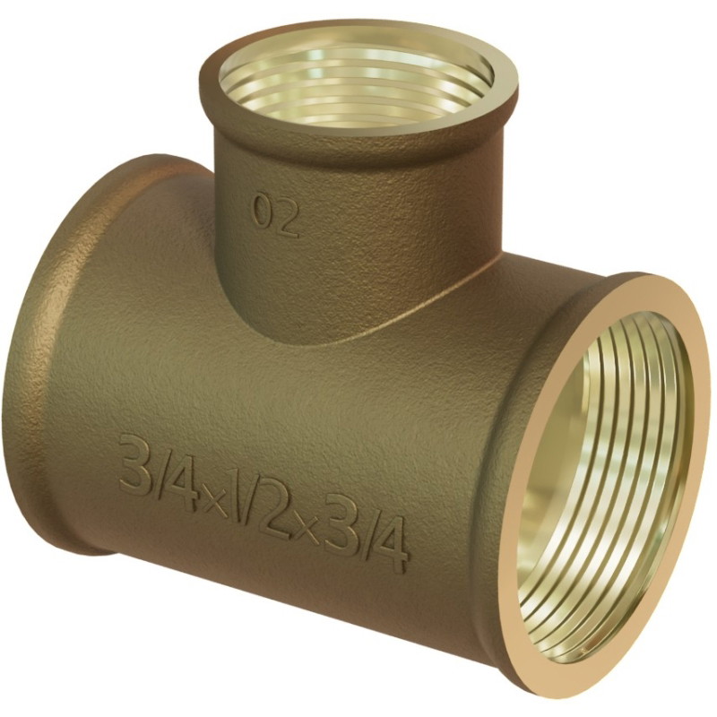 Mexen BRASS raccord en T en laiton 5/4 FF x 1/2 FF x 5/4 FF - W97412-541254