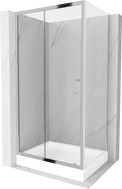 Mexen Apia cabine de douche coulissante 120 x 90 cm, transparent, chrome + receveur Rio - 840-120-090-01-00-4510