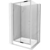 Mexen Apia cabine de douche coulissante 100 x 80 cm, transparent, chrome + receveur Rio - 840-100-080-01-00-4510