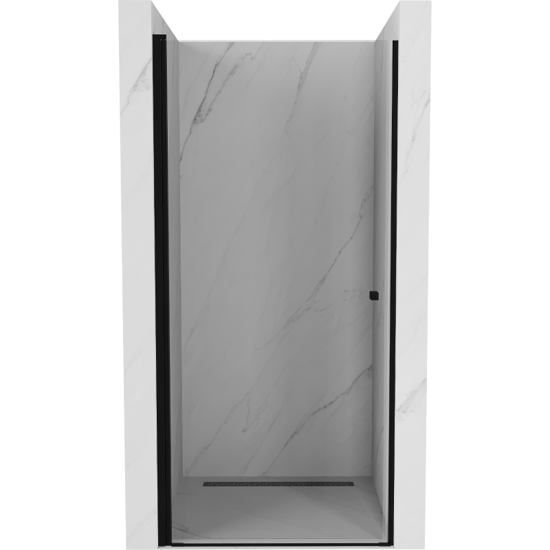 Mexen Pretoria porte de douche battante 70 cm, transparent, noir - 852-070-000-70-00