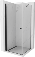 Cabine de douche pivotante Mexen Pretoria 70 x 70 cm, transparente, noire - 852-070-070-70-00