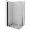 Mexen Pretoria cabine de douche pivotante 80 x 90 cm, transparente, noire - 852-080-090-70-00