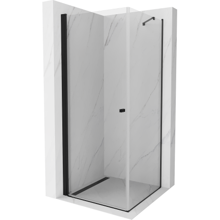 Mexen Pretoria cabine de douche battante 90 x 90 cm, transparent, noir - 852-090-090-70-00