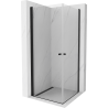 Mexen Pretoria Duo cabine de douche pivotante 80 x 80 cm, transparent, noire - 852-080-080-70-00-02