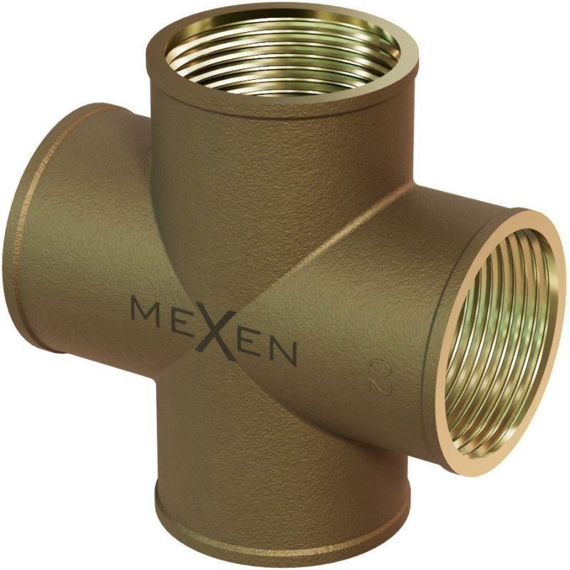 Mexen BRASS té en laiton 3/4 GW x 3/4 GW x 3/4 GW x 3/4 GW - W97418-34343434