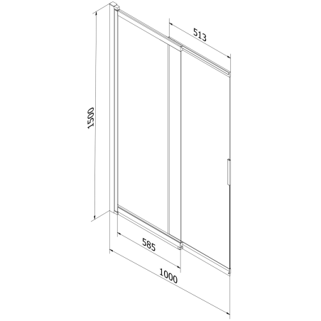 Mexen Fox paroi de douche à 2 volets coulissants 100 x 150 cm, transparent, cuivre brossé - 891-100-002-65-00