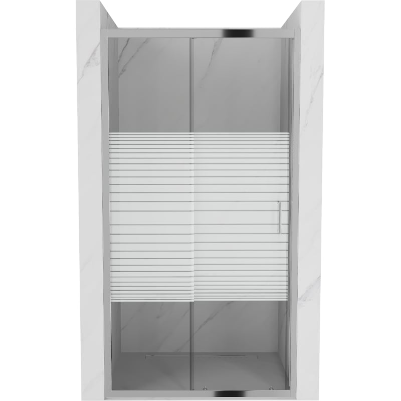 Mexen Apia portes de douche coulissantes 145 cm, bandes, chrome - 845-145-000-01-20