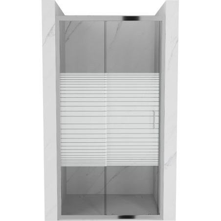 Mexen Apia portes de douche coulissantes 145 cm, bandes, chrome - 845-145-000-01-20