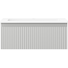 Mexen Rivel meuble de salle de bain 60 cm avec lavabo Otis, 1 tiroir, rainuré, gris mat/blanc mat - 91A20-06023-1-BF62-W18M01