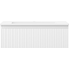 Mexen Rivel meuble de salle de bain 70 cm avec lavabo Otis, 1 tiroir, rainuré, blanc mat - 91A20-07023-1-BF01-W18M01