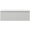 Mexen Rivel armoire de salle de bain 70 cm avec lavabo Otis, 1 tiroir, rainurée, gris mat/blanc mat - 91A20-07023-1-BF62-W18M01
