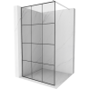 Mexen Kioto paroi de douche Walk-in 110 x 200 cm, grille noire 8 mm, chrome - 800-110-101-01-77