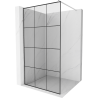 Mexen Kioto paroi de douche Walk-in 120 x 200 cm, grille noire 8 mm, chrome - 800-120-101-01-77
