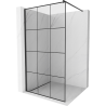 Mexen Kioto paroi de douche Walk-in 110 x 200 cm, grille noire 8 mm, noire - 800-110-101-70-77